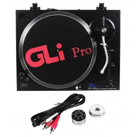 Gli Pro BD-1600 Belt Drive DJ Turntable w/ Aluminum Die Cast Platter & S-Tonearm